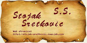 Stojak Sretković vizit kartica